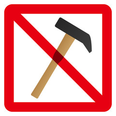 ハンマー禁止マーク