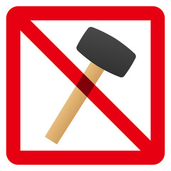 ハンマー禁止マーク