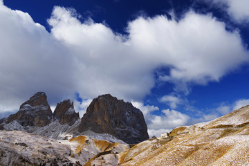 Sassolungo Group, South Tirol, Dolomites Mountains, Italy, Europe
