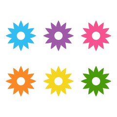 Color flower icon vector illustration design logo