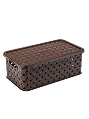 dark brown storage container for accessories