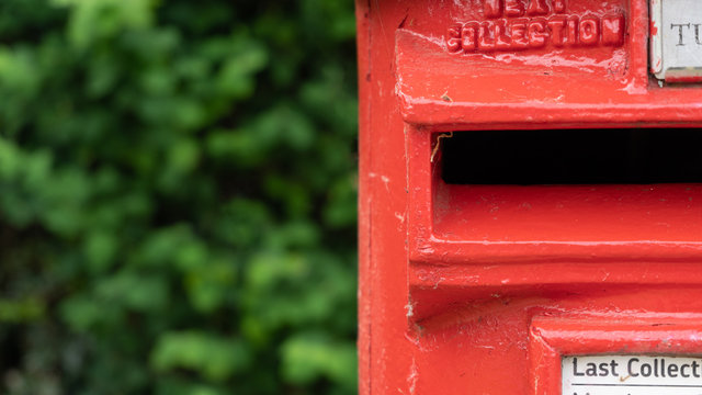 Red Post Box In A Rural Village