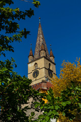 Fototapeta na wymiar Lutheran Cathedral of Saint Mary, Sibiu Transylvania