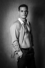 portrait of a handsome young man