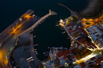 Aerial view of Rethymno city in Crete