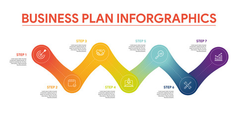 Business Planning Infographic Vector Illustration Concept. Colorful graph for web & print.