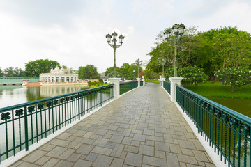 Beautiful day in Bangpa-in summer palace, thailand.