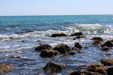 waves and rocks
