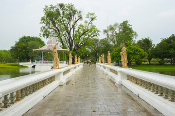 Beautiful day in Bangpa-in summer palace, thailand.