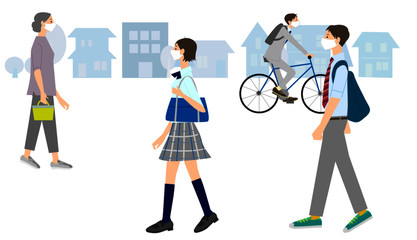 ニューノーマルの生活ベクター