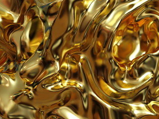 Luxury Liquid Gold Marbling Texture