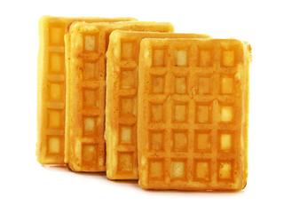 Waffles isolated on white