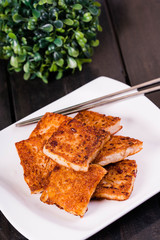 crispy fried radish cake is a famous dish in many Chinese restaurants in the Philippines