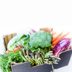 Vegetables box safe contactless delivery