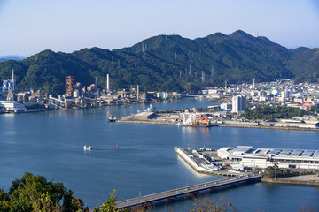 Obraz premium 五台山公園展望台より高知市街