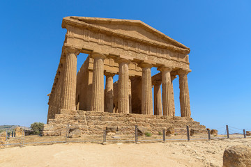 Temple of Concordia in the Valley of the Temples in Agrigento