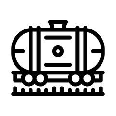 gas tank icon vector. gas tank sign. isolated contour symbol illustration