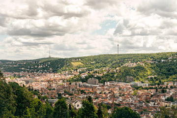 Blick auf Stuttgart, mit dem Stuttgarter Fernsehturm