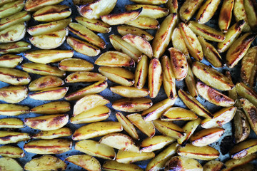 Obraz premium grilled potatoes texture