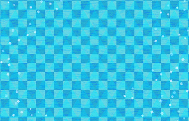 Fototapeta premium 市松と鱗に掠れを重ねた和風背景