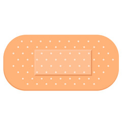 Beige adhesive bandage sticker vector illustration