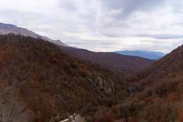 Armenia, autumn, 2019: tranquil and scenic landscapes of armenian cliffs