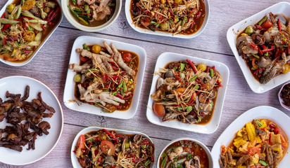 Thai Food Mixed Dishes Isaan Mix 