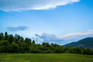 Fototapeta na wymiar Panoramic view in Gura Humorului< Bucovina, Romania