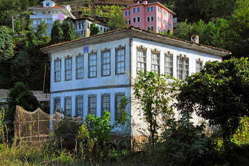 Fototapeta na wymiar TRABZON, TURKEY - SEPTEMBER 24, 2009: Historical Mansion, Traditional Architecture. Surmene District