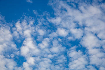 Obraz premium Blue sky with white clouds, background