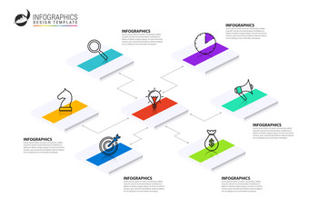 Infographic design template. Creative concept with 6 steps