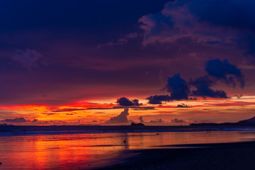 Sunset near the sea, great view, quiet atmosphere