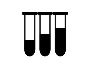 Test tubes or test vials for medicines or blood vector for logo, sign apps or website