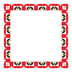 Obraz premium Colored frame, blank background vector design in red, black, yellow colors.