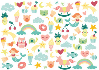 sweet heart colourful cute icons baby shower girl fashion.jpg