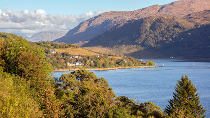 Strontian on the shore of Loch Sunart, Lochaber