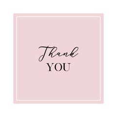 Thank you calligraphy card, banner or poster graphic design handwritten lettering vector element.