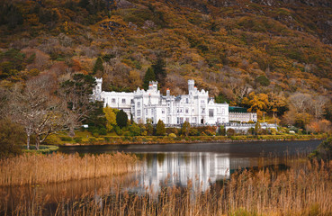 white castle at lake shore