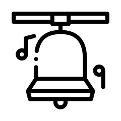 church bells icon vector. church bells sign. isolated contour symbol illustration