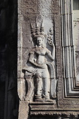Gravure du temple de Angkor Wat, Cambodge