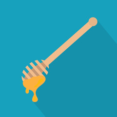 honey dripper icon - vector illustration