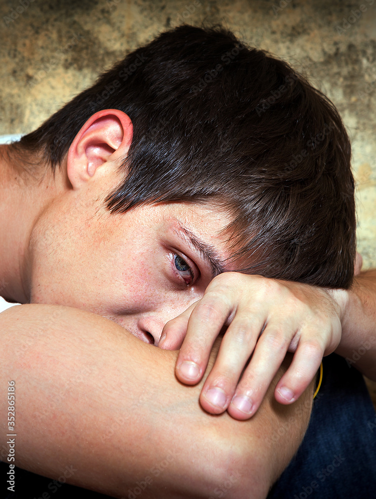 Canvas Prints sad young man