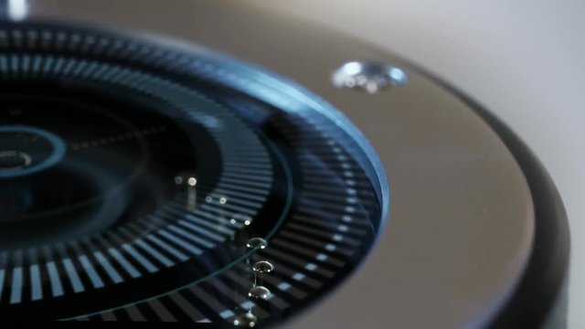 Macro camera lens using futuristic graphics implementation