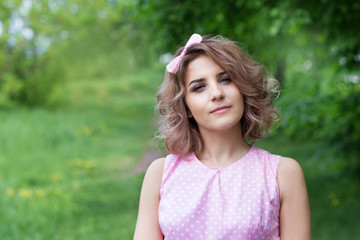 portrait of a young woman in a Park