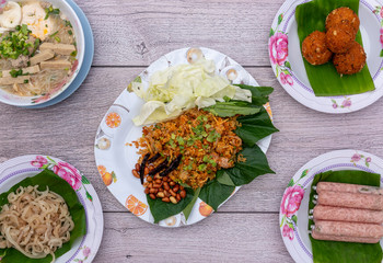 Thai Food Mixed Dishes Isaan Mix 