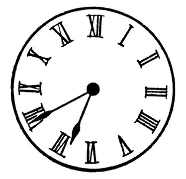 recommend clip art: Analogue Clock, vintage illustration.