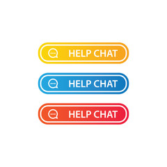 Chat button icon / help chat button for websites / applications
