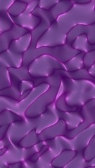 Graphic illustration - liquid pattern dark purple color. Modern abstract background. Design wallpaper. 3D illustration