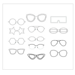 modern glasses. Illustrator for web and mobile design.