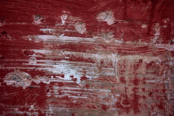 Old red and white wall texture. Old Red painted Wall abstract texture background. Scratch wall texture.